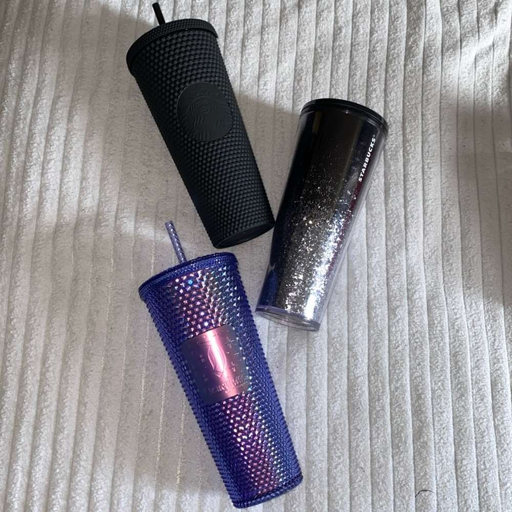 💜Lot of 3 Disneyland & Holiday Starbucks Tumblers